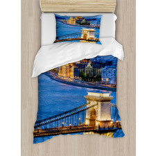 River of Budapest Bridge Duvet Cover Set