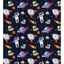 Galaxy Asteroid UFO Astronaut Duvet Cover Set