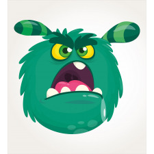 Fluffy Angry Monster Cartoon Duvet Cover Set