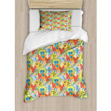 Doodle Beasts Wow Lettering Duvet Cover Set