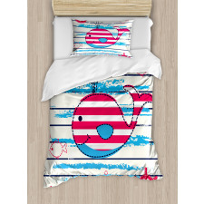 Fish Sailor Marine Sea Duvet Cover Set