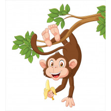 Monkey with Banana Tree Duvet Cover Set