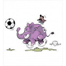Elephant Playing Soccer Duvet Cover Set