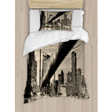 Vintage Queensboro Bridge Duvet Cover Set