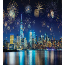 New Year Night Fireworks Duvet Cover Set