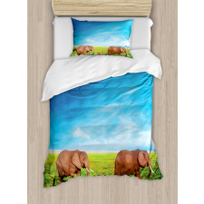 Elephant Family Africa Duvet Cover Set