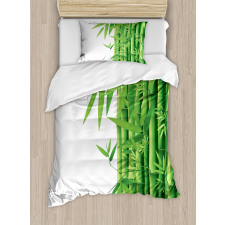 Modern Bamboos Stems Duvet Cover Set