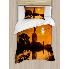 River Sunset Thai Culture Duvet Cover Set