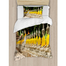 Ancient Statues in East Asia Duvet Cover Set