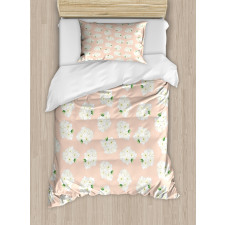 Jasminum Sambac Naive Nature Duvet Cover Set