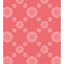 Monotone Polygon Flowers Duvet Cover Set