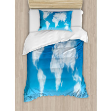 Colored Clouds in Sky Duvet Cover Set