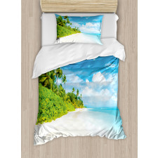 Beach Sea Exotic Palms Duvet Cover Set