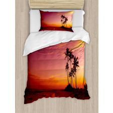 Hawaii Style Palm Trees Duvet Cover Set