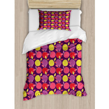 Colorful Fresh Cartoon Fruit Duvet Cover Set