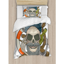 Sailor Skull Nautical Duvet Cover Set