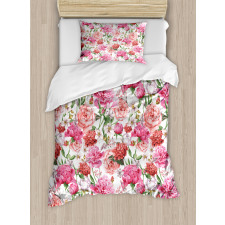 Peonies and Roses Duvet Cover Set