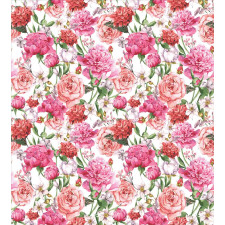 Peonies and Roses Duvet Cover Set