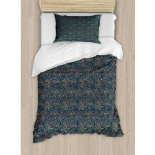 Vintage Muted Tone Leaves Duvet Cover Set