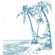 Palm Trees at Beach Duvet Cover Set