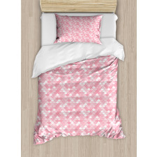 Repeating Half Circles Duvet Cover Set