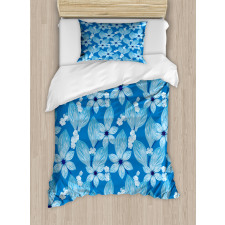 Top View Flower Petals Scene Duvet Cover Set