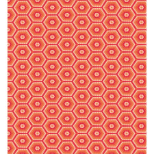 Hexagonal Shapes Tangerine Duvet Cover Set