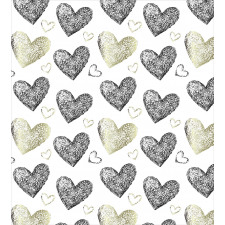 Sketched Hearts Duvet Cover Set