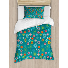 Ornate Colorful Elements Duvet Cover Set