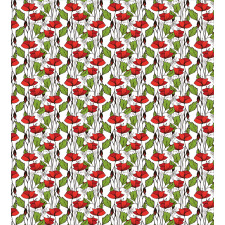 Close up View of Poppies Duvet Cover Set