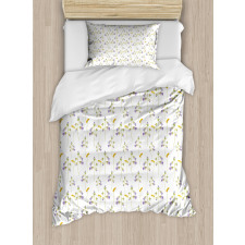 Simple Spring Tone Flowers Duvet Cover Set