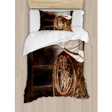 Wooden Folk Robe Hat Duvet Cover Set