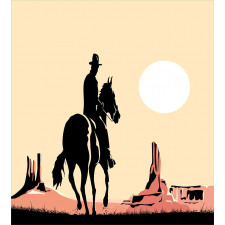 Cowboy Horse Sunset Duvet Cover Set