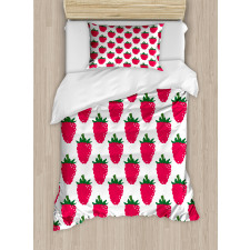 Repetitive Raspberries Design Duvet Cover Set