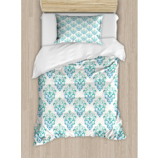 Damask Inspired Pattern Duvet Cover Set