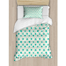 Seashore Crustacean Leaves Duvet Cover Set