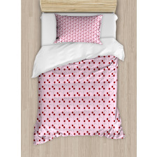 Rhythmic Cherries Motifs Duvet Cover Set