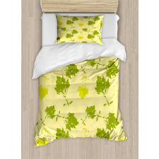 Ornamental Sycamore Leaves Duvet Cover Set