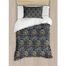 Dots and Flourish Shapes Duvet Cover Set