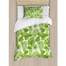 Tropical Forest Leaves Art Duvet Cover Set