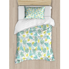 Hawaiian Jungle Leaves Art Duvet Cover Set