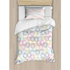 Modern Pointillism Rounds Duvet Cover Set