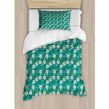 Leaves and Flowers Artwork Duvet Cover Set