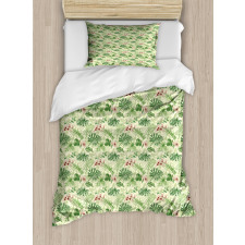 Various Leaves and Flowers Duvet Cover Set