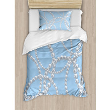 Pearl Necklace Bracelet Duvet Cover Set