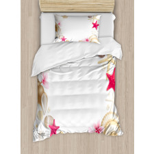 Seashells Flower Star Duvet Cover Set