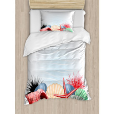 Summertime Seaside Pearl Duvet Cover Set