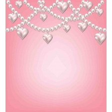 Heart Pearl Necklace Duvet Cover Set
