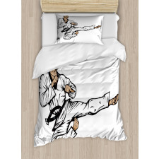 Senpai with Black Belt Kick Duvet Cover Set