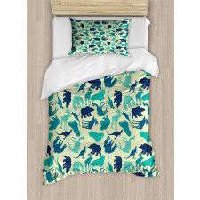 Various Animal Silhouettes Duvet Cover Set